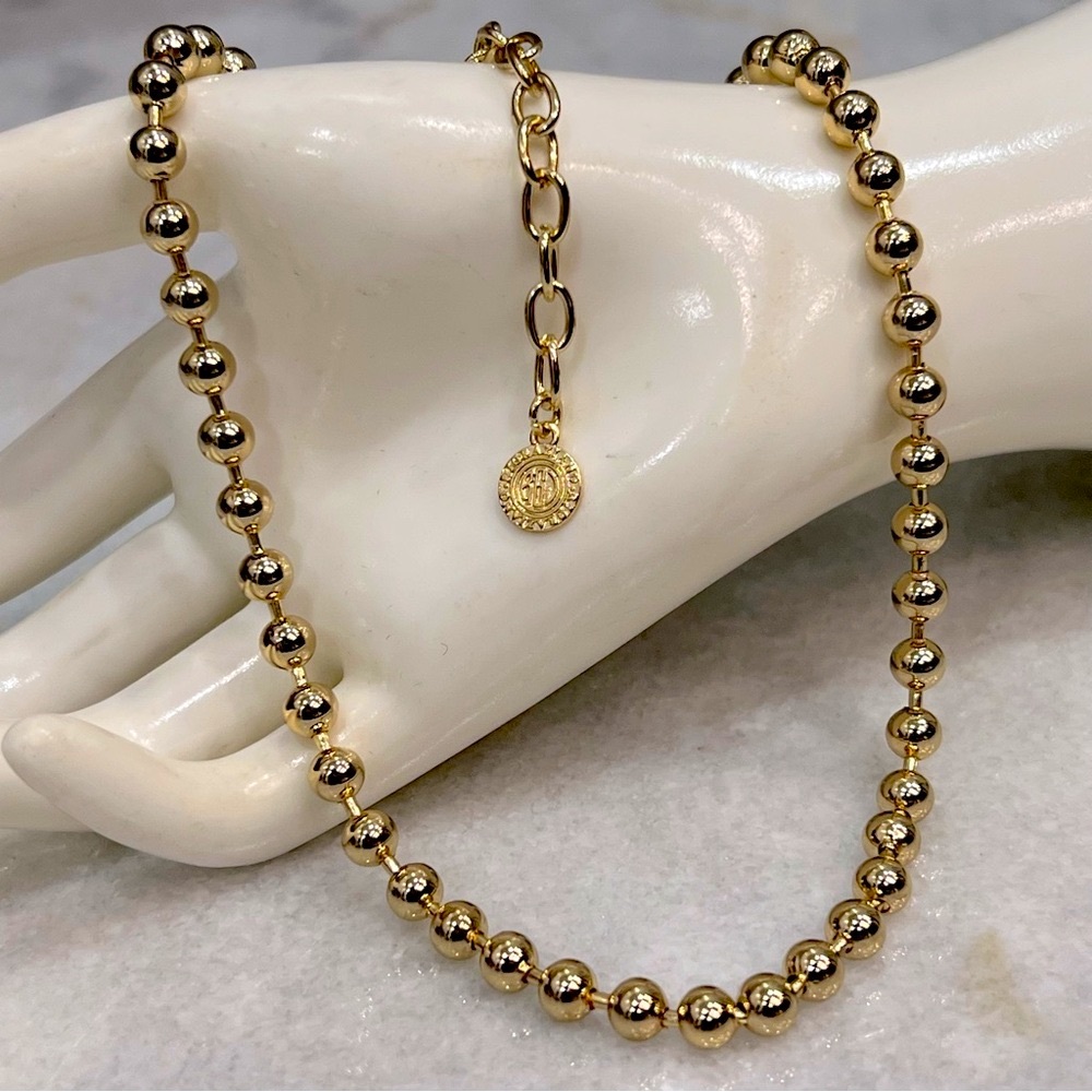 RJ Graziano Gold Ball Bead Necklace